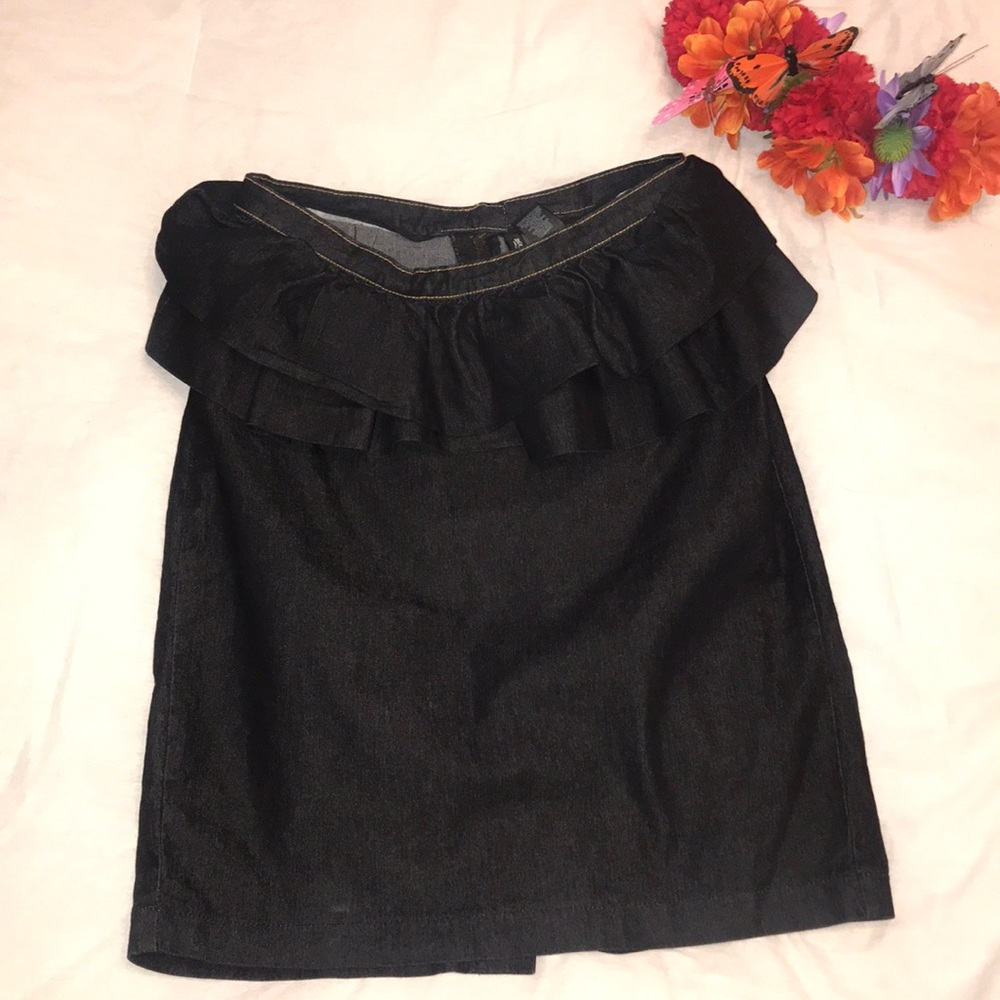 🦕Bisou Bisou Jeans Dark Blue Skirt